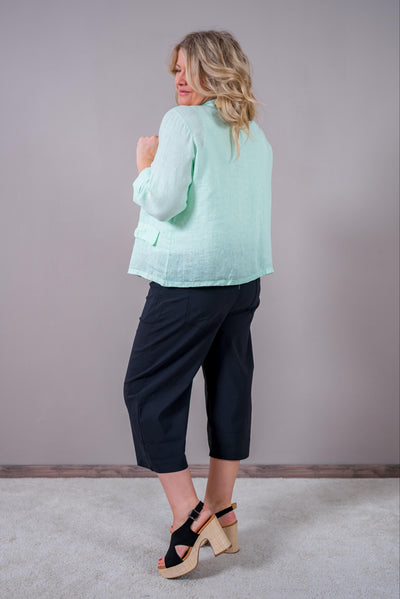 Leinenblazer, mint