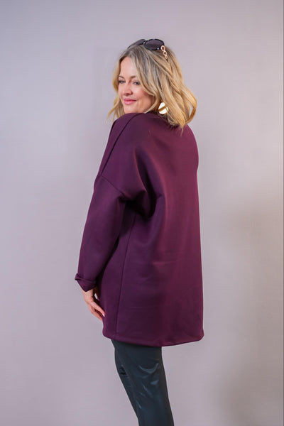 Oversize Sweatshirt "Brooklyn", bordeaux