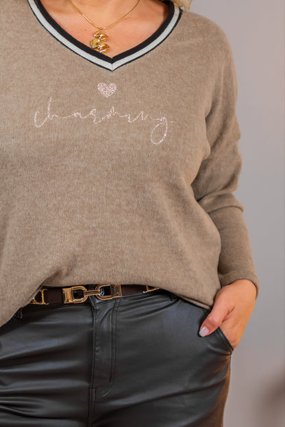 Kuschliger Feinstrickpullover mit V-Ausschnitt