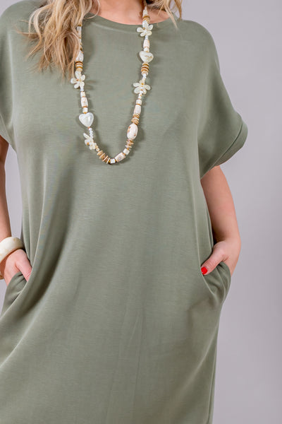 Shirt-Kleid, olive