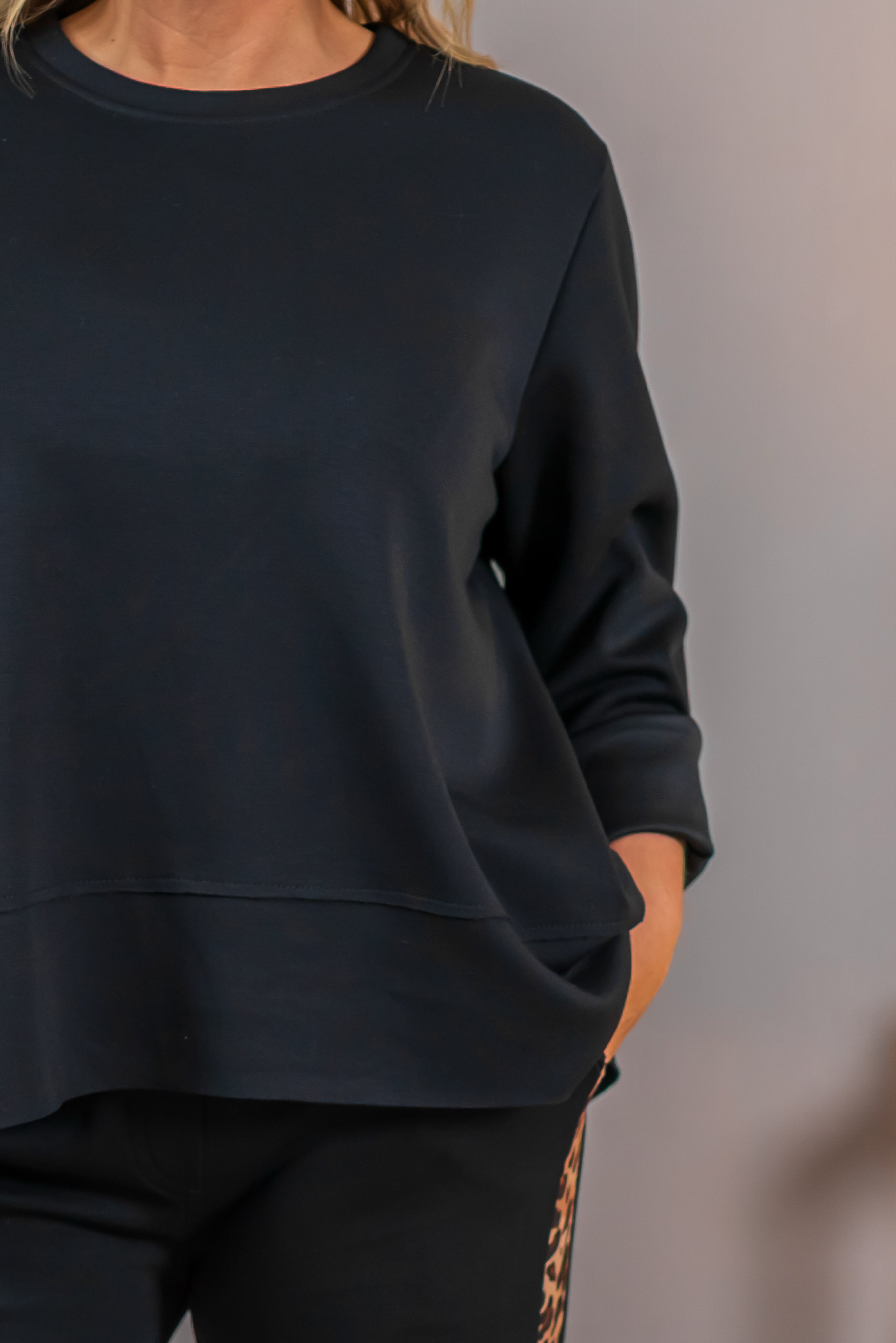 Oversize Sweatshirt, schwarz