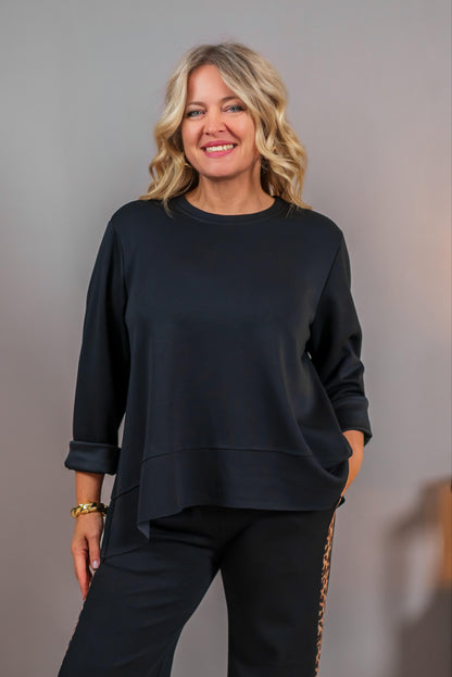 Oversize Sweatshirt, schwarz