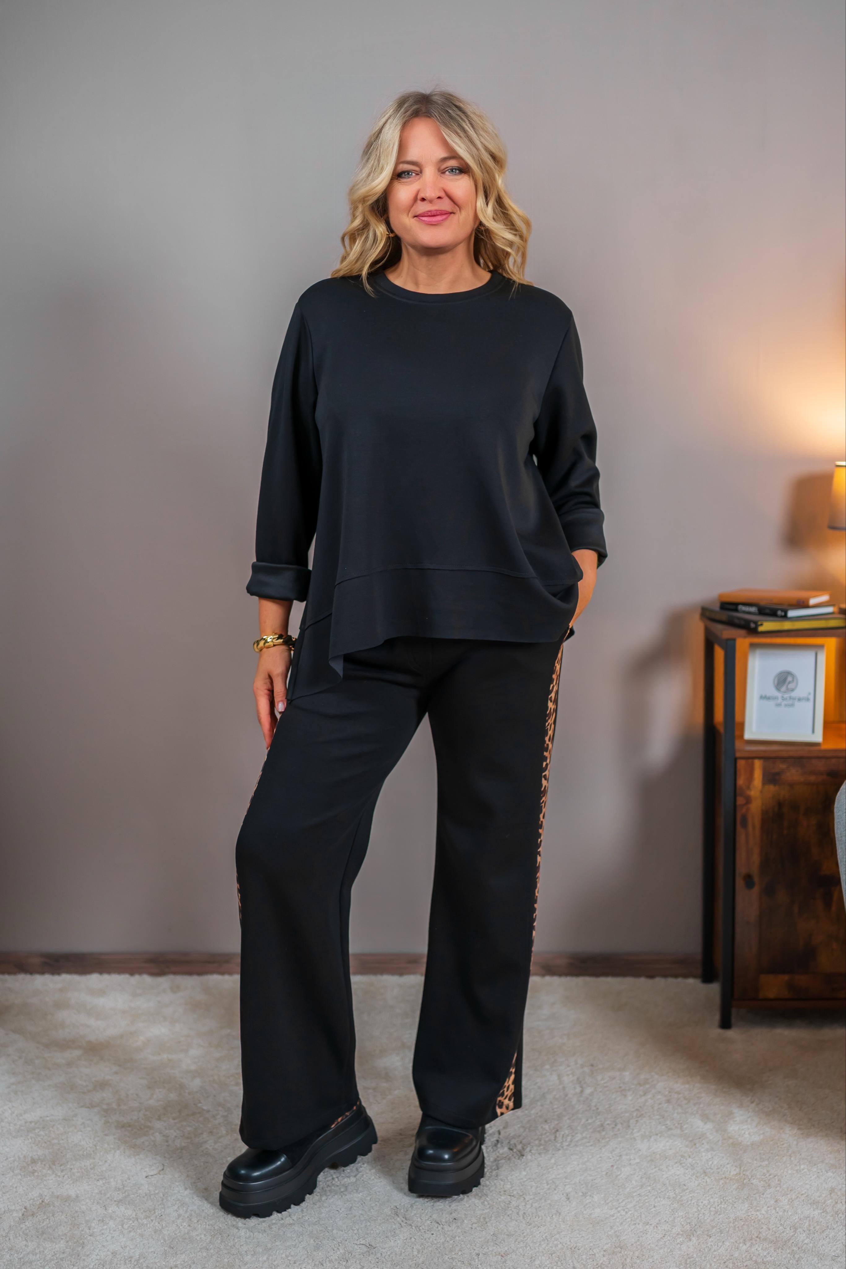 Oversize Sweatshirt, schwarz