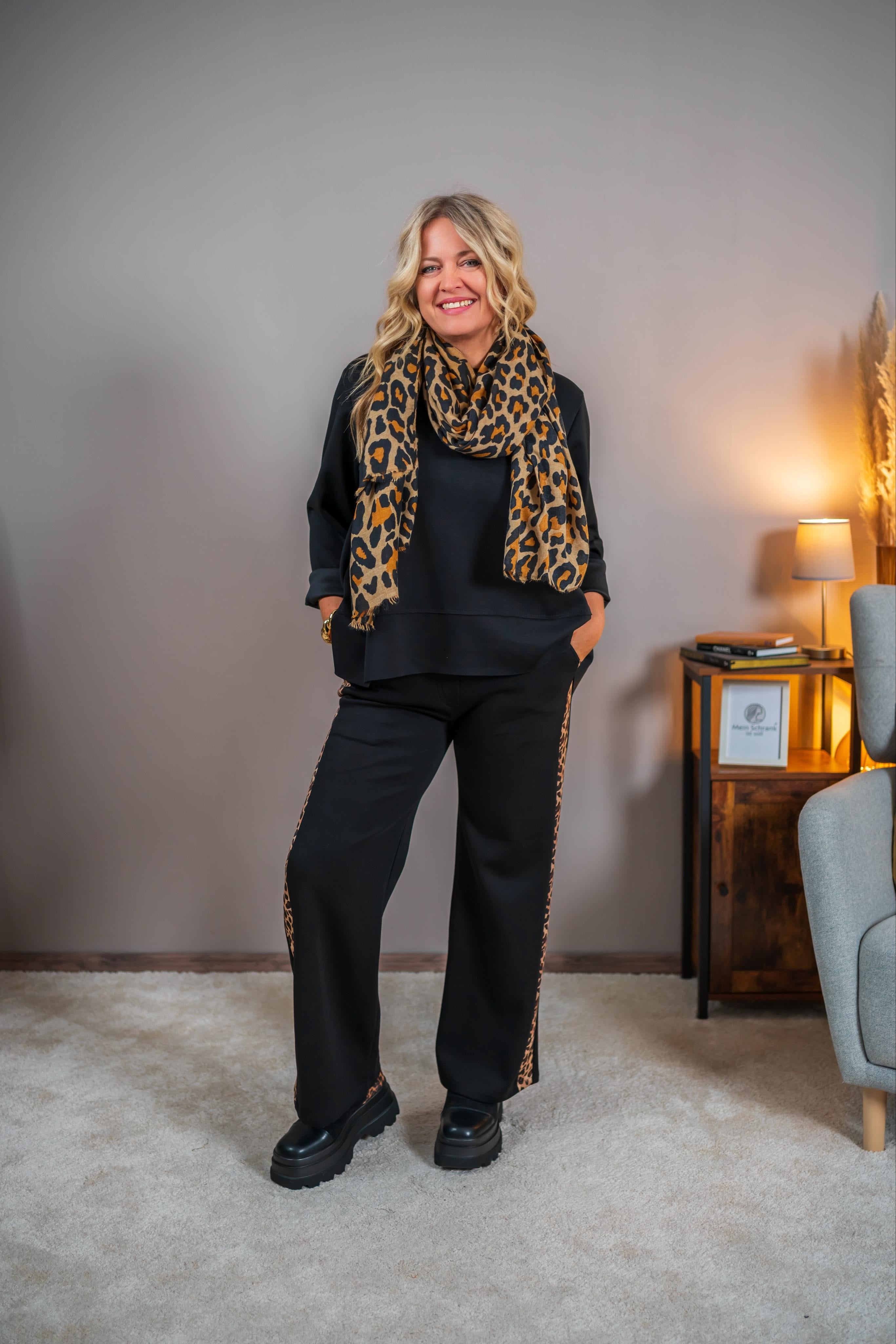 Oversize Sweatshirt, schwarz