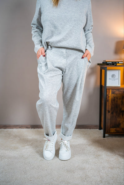 Jerseyhose, grau melange