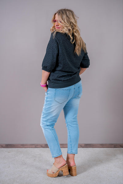 Leo-Sweatshirt "YES YOU CAN", dunkelgrau