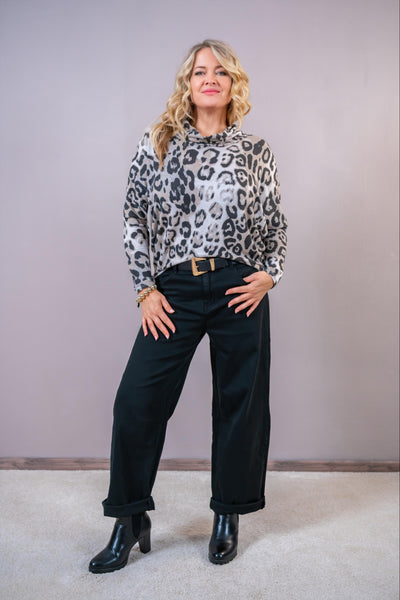 Jeans Barrel-Fit, schwarz