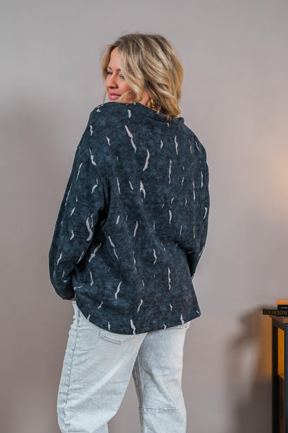 Sweatshirt mit Print, schwarz/bunt