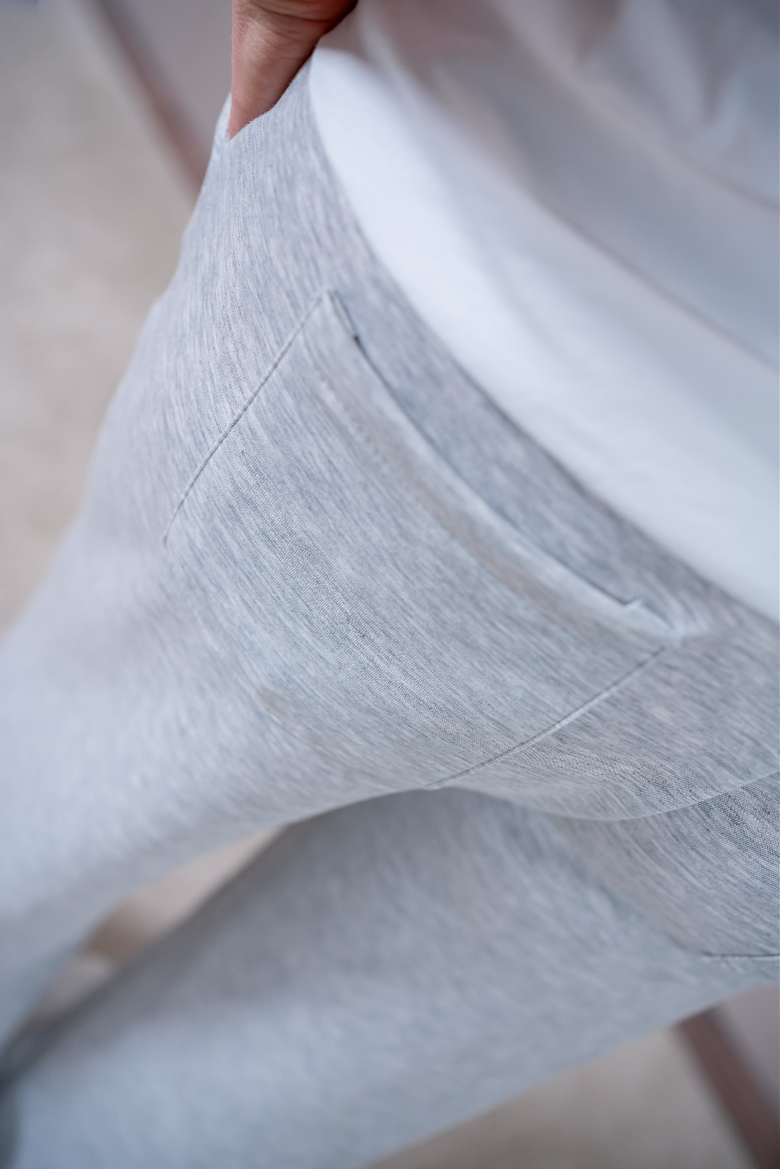 Weiche Hose, grau meliert