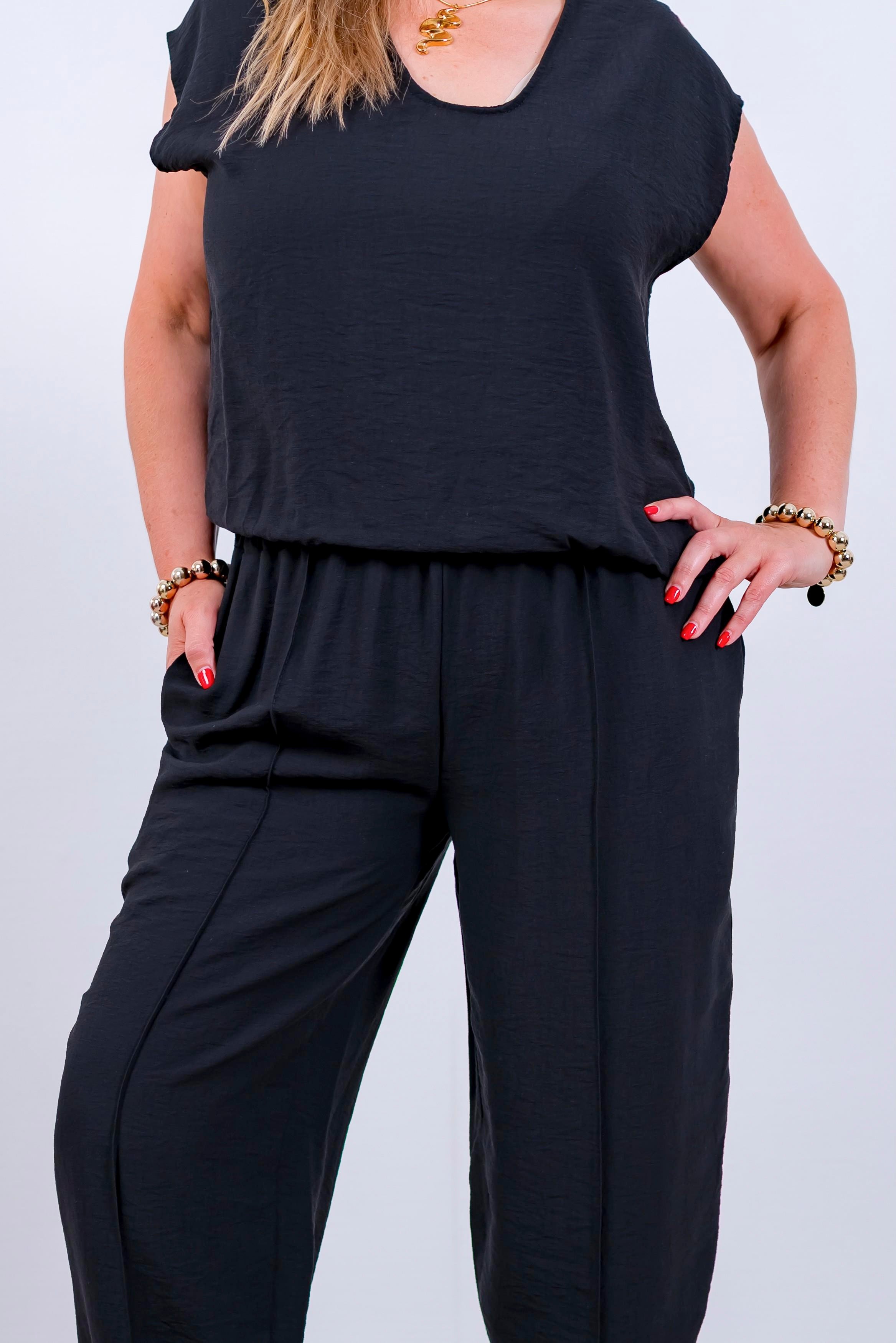 Lässige Hose, schwarz