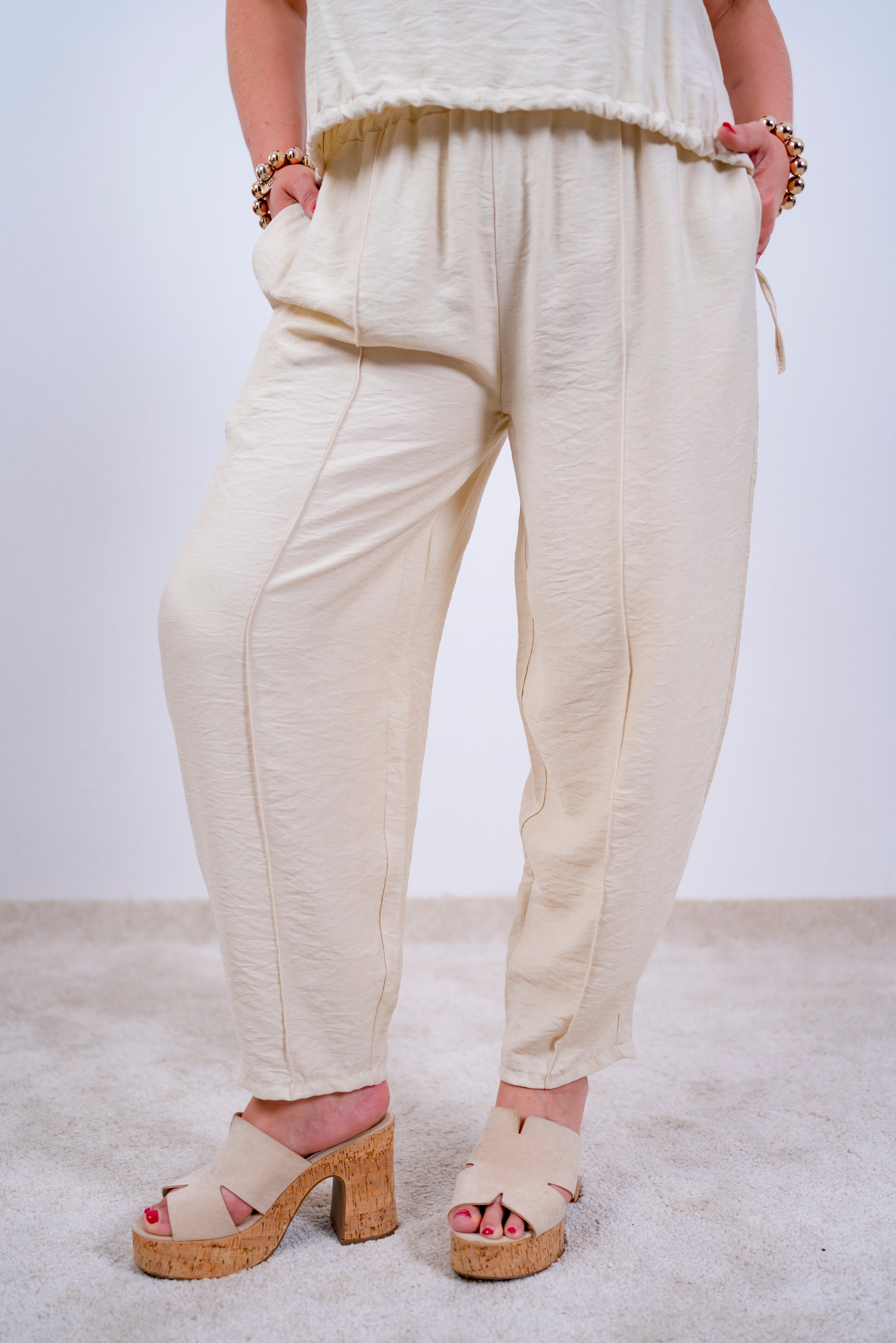 Lässige Hose, beige