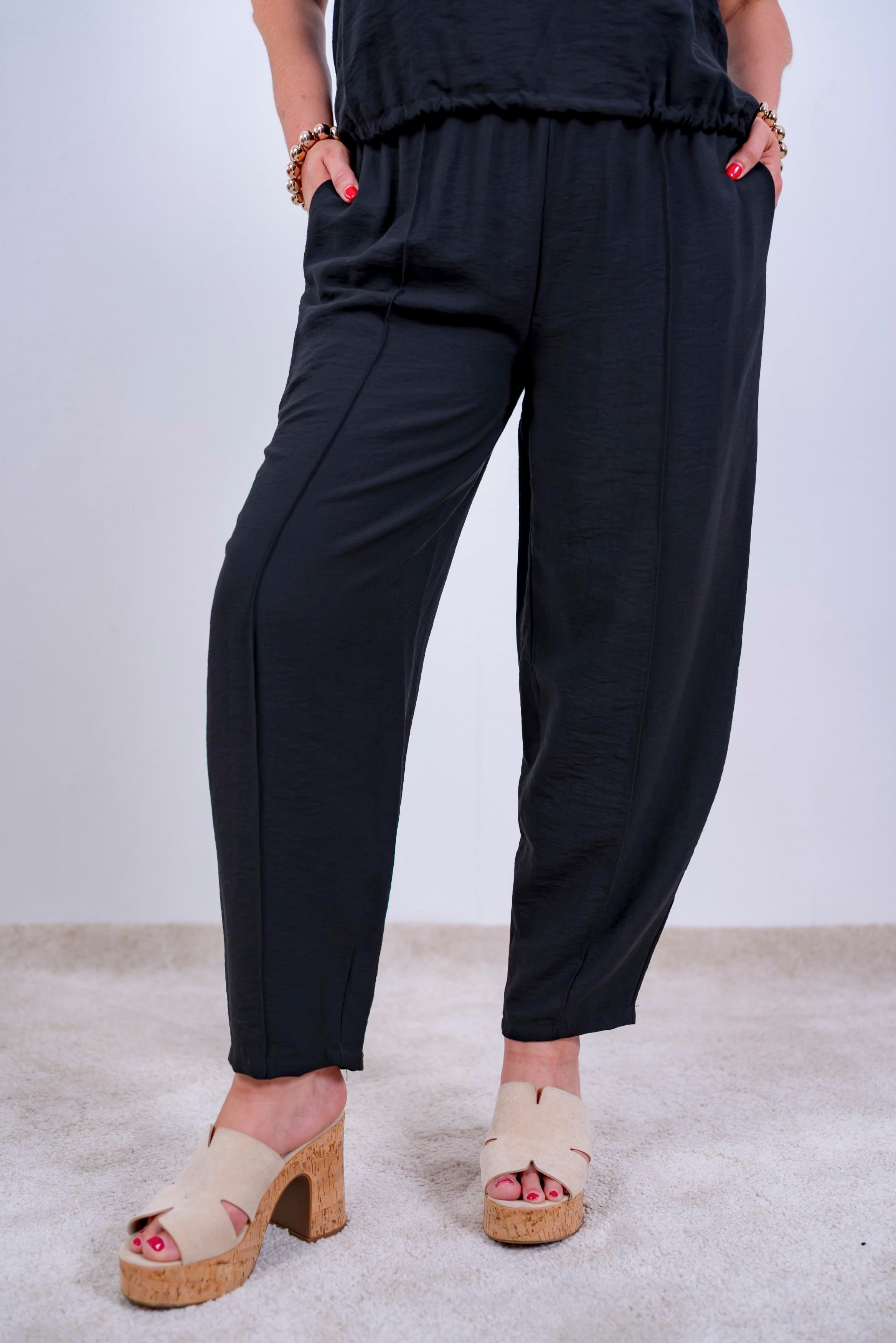 Lässige Hose, schwarz