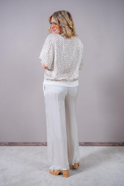 Fließende Hose 'Silk Touch', champagner