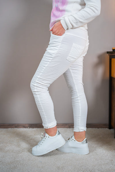 Stretchhose, weiß