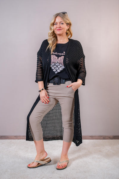 T-Shirt mit Herz-Design, schwarz