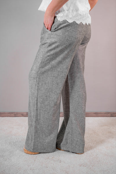 Stylische Hose, schwarz/weiß