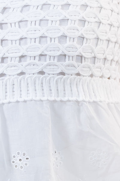 Leichte Häkel-Bluse, weiß
