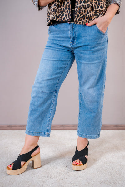 Barrel Jeans, medium blue