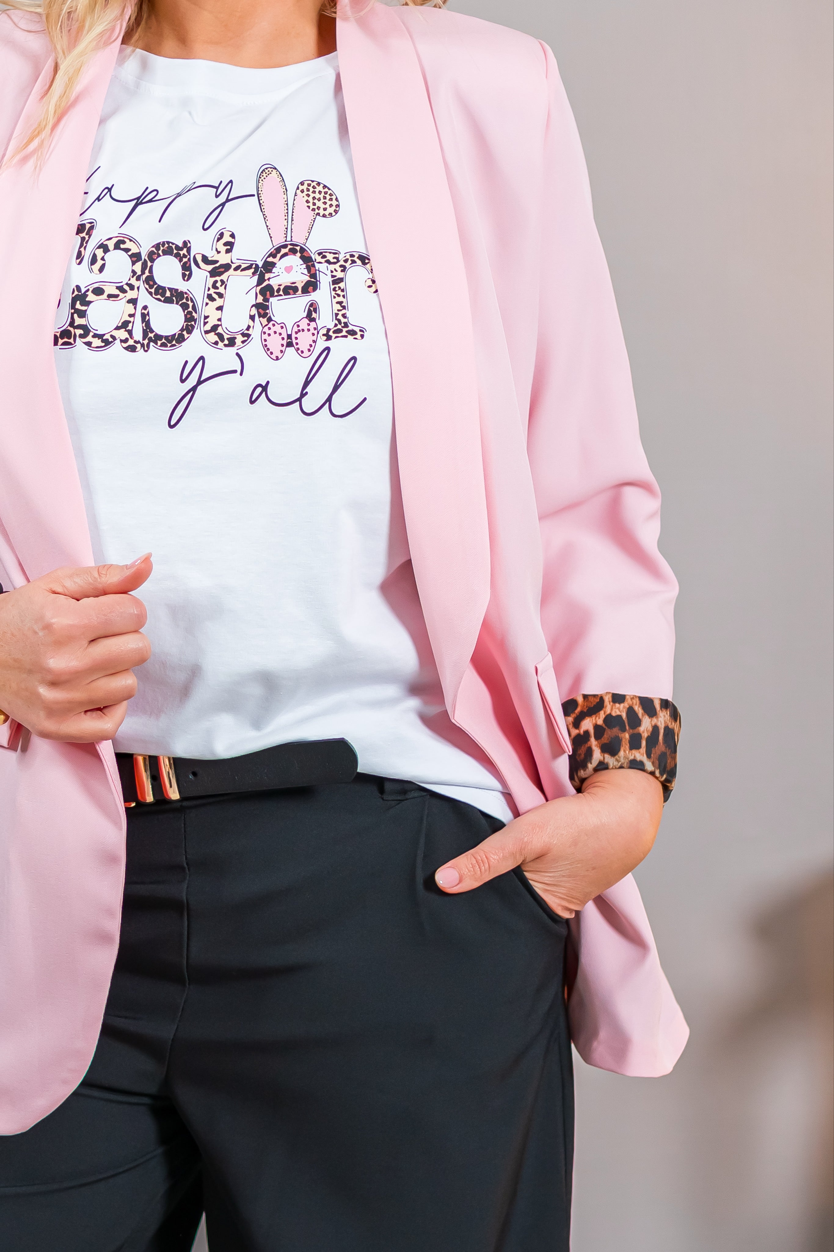 Shirt mit Print "HAPPY EASTER", weiß