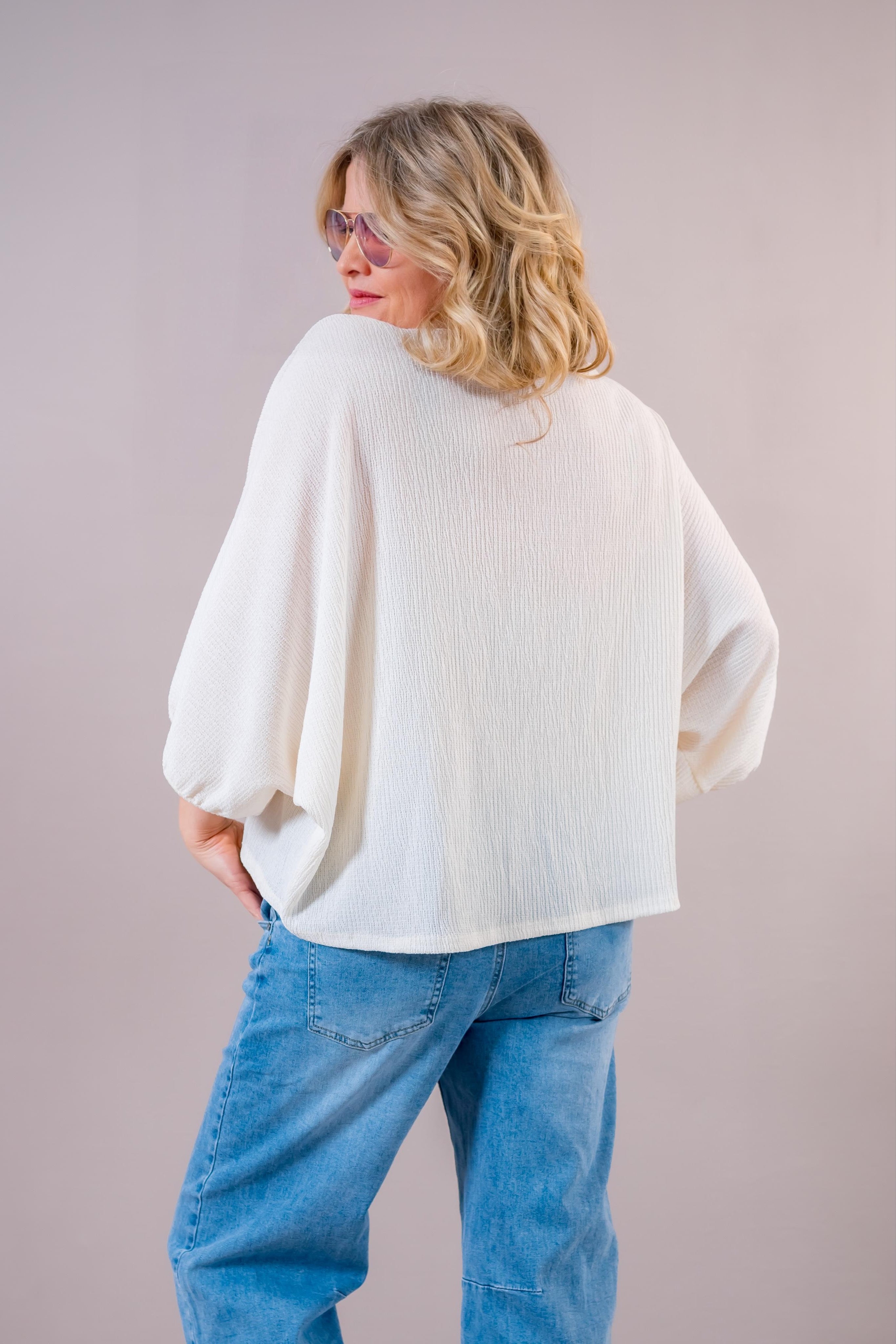 Oversize Shirt "LOVE", creme