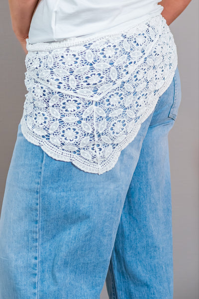 Spitzen-Hüfttuch, weiß