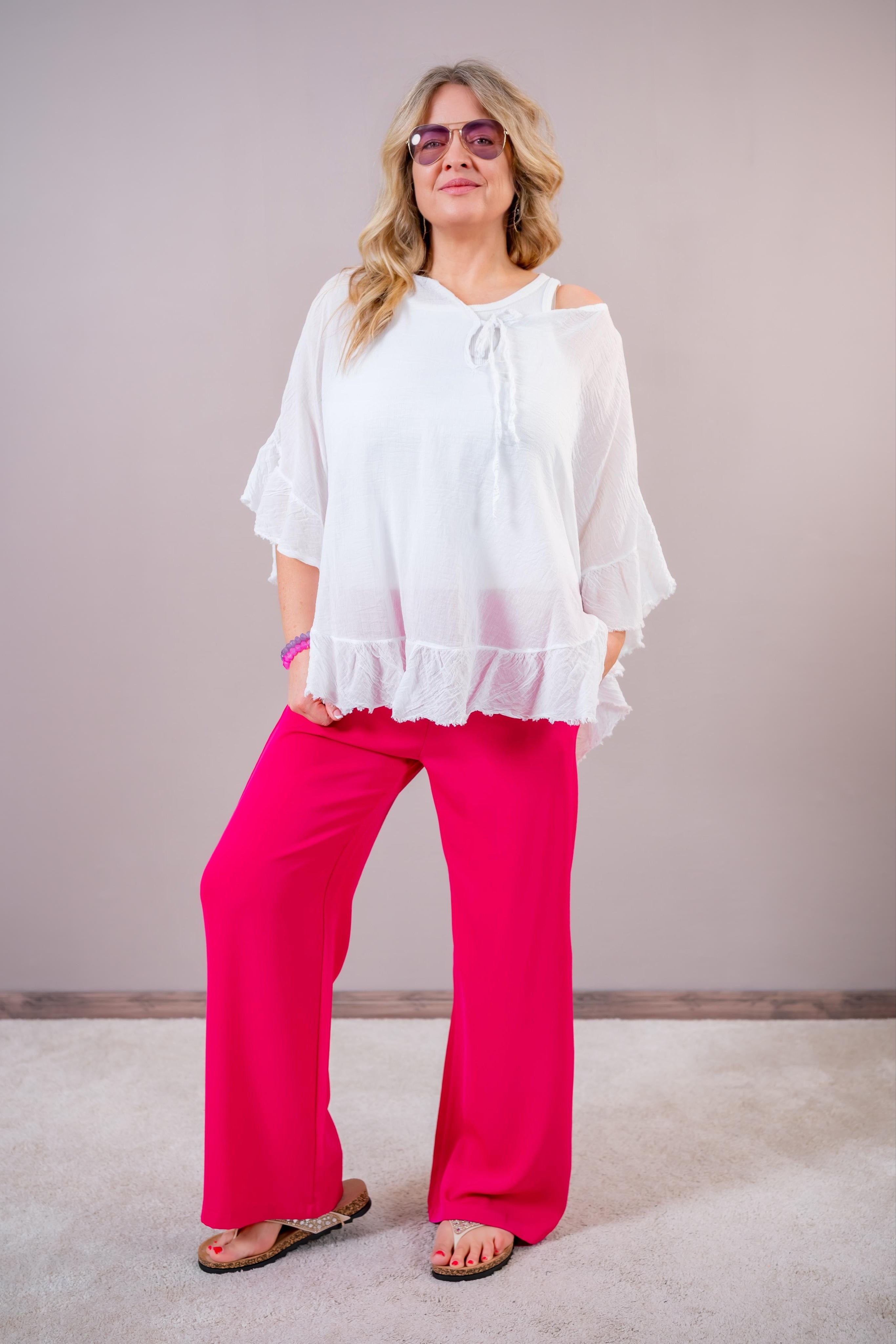 Stoffhose, pink