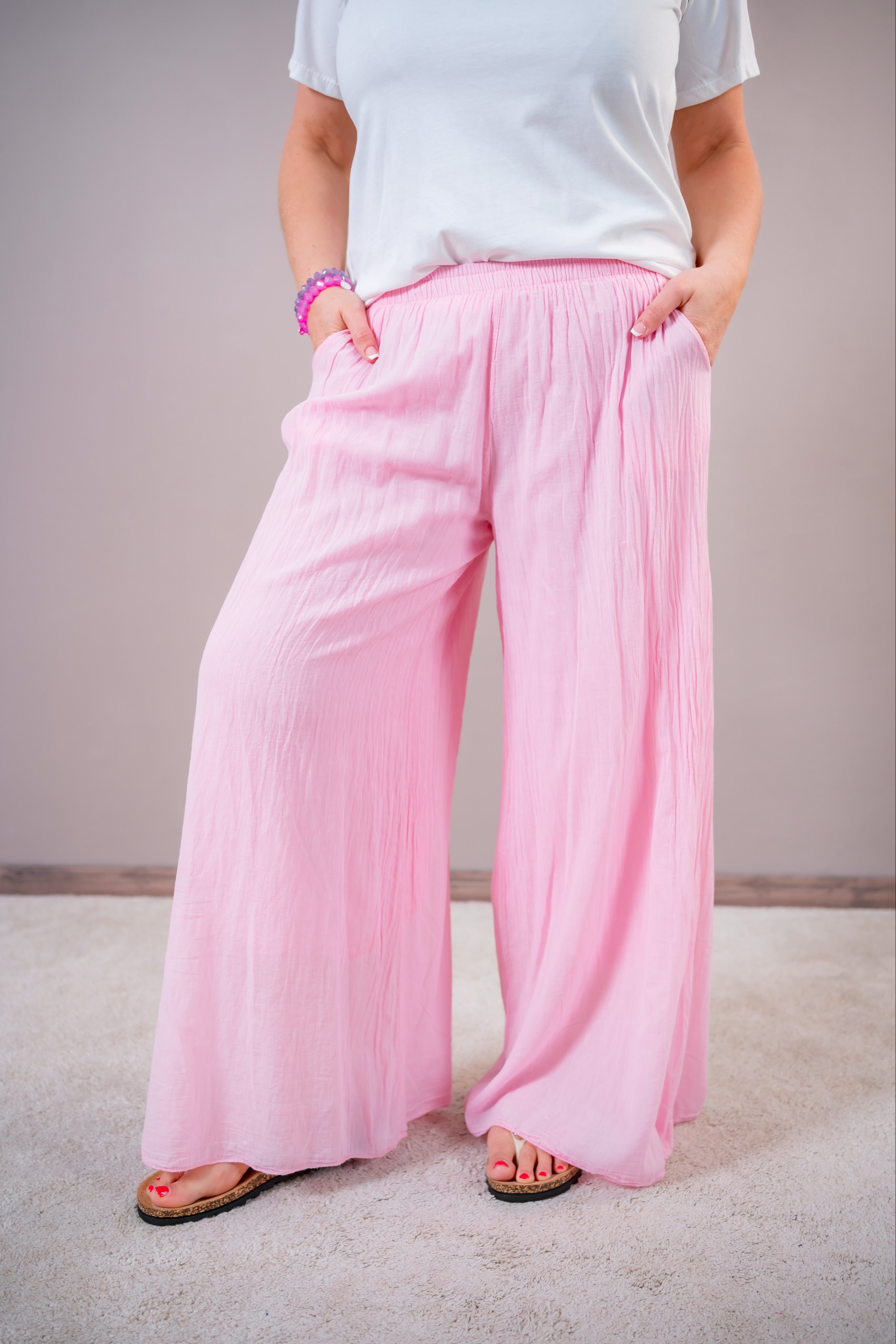 Sommerliche Hose in Rosa