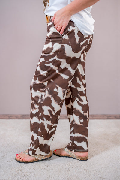 Weite Hose mit Muster