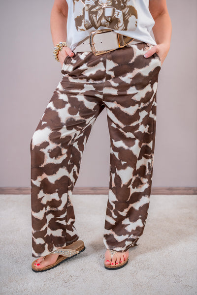 Weite Hose mit Muster