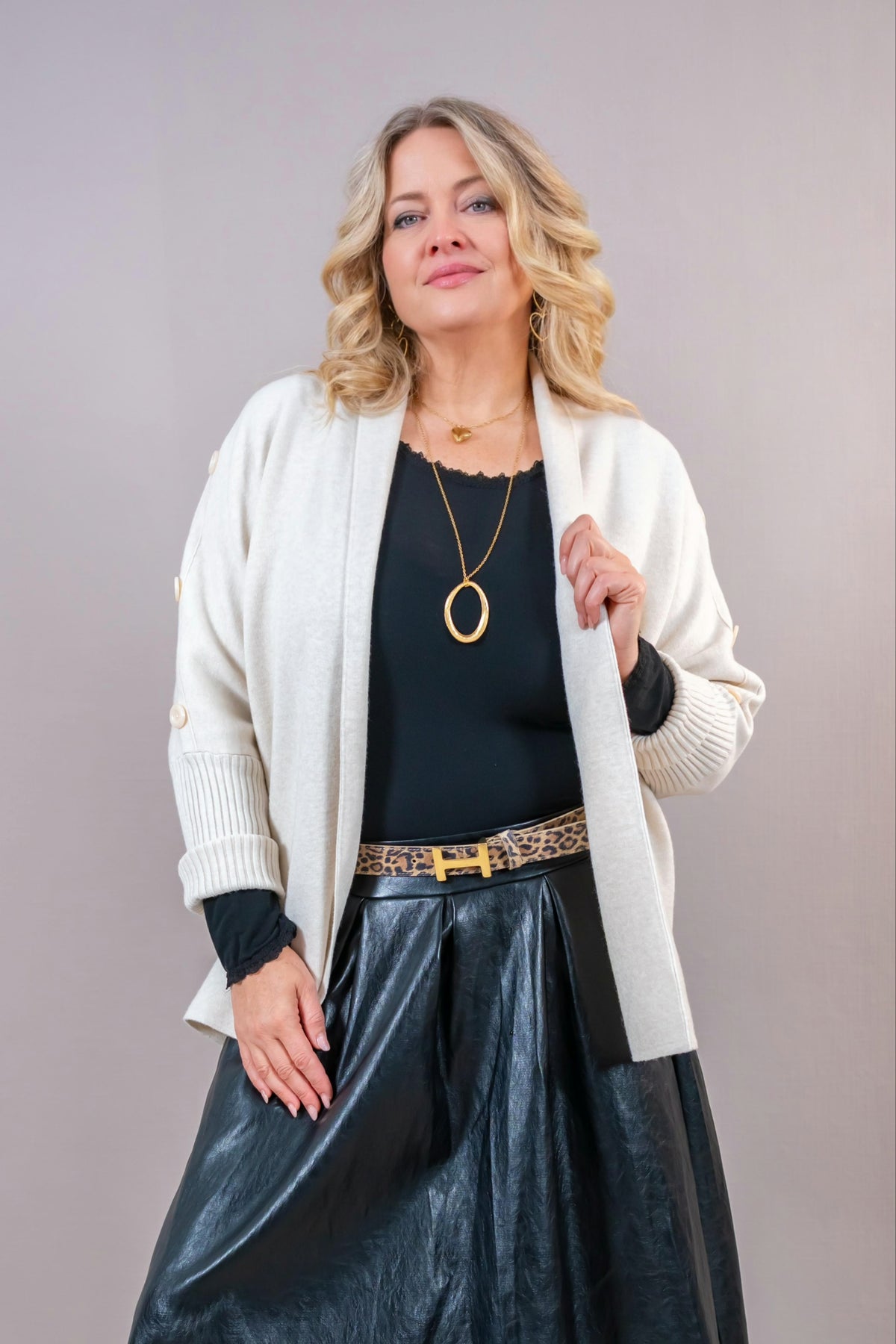 Eleganter Cardigan, creme