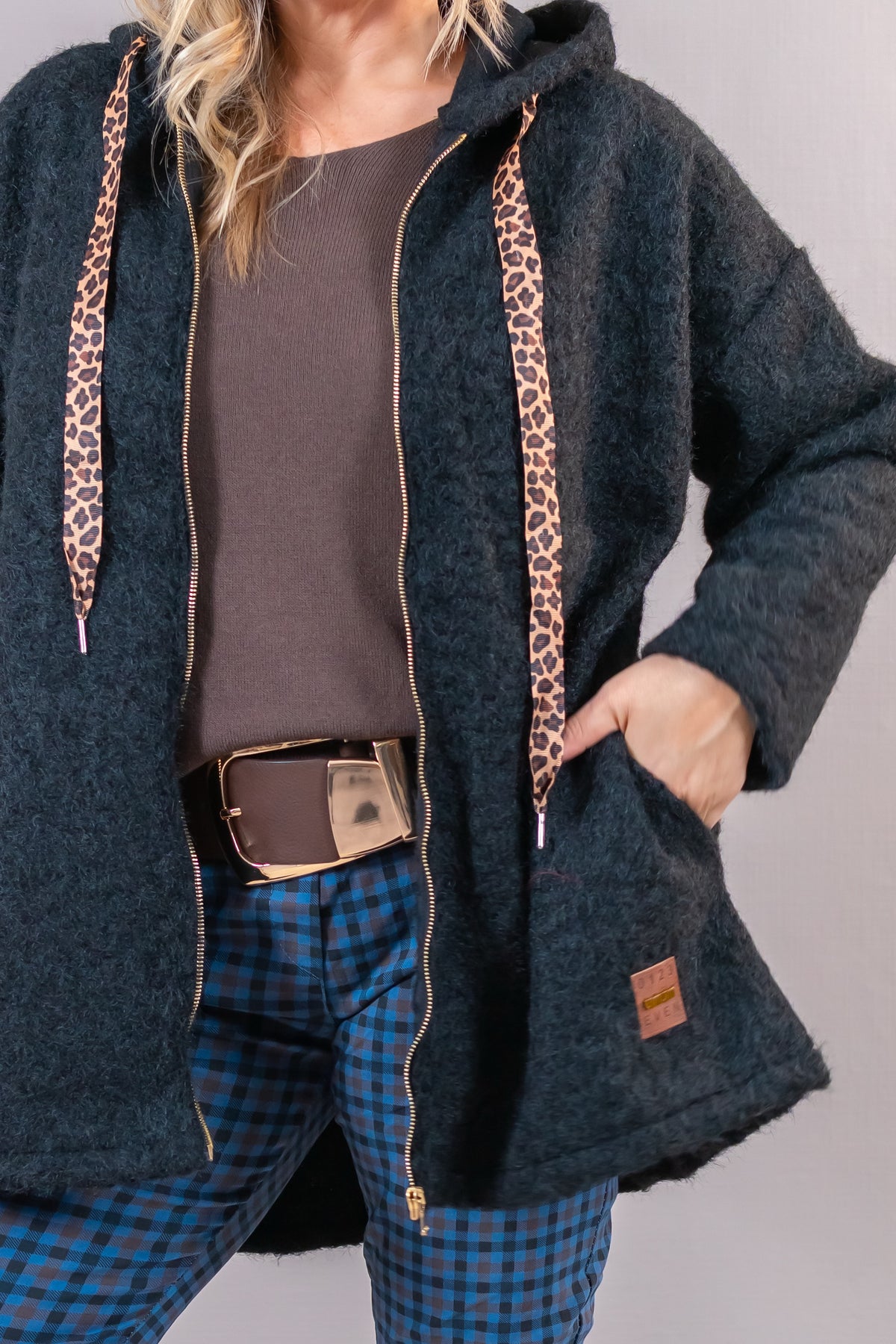 Longjacke Leo Love, schwarz