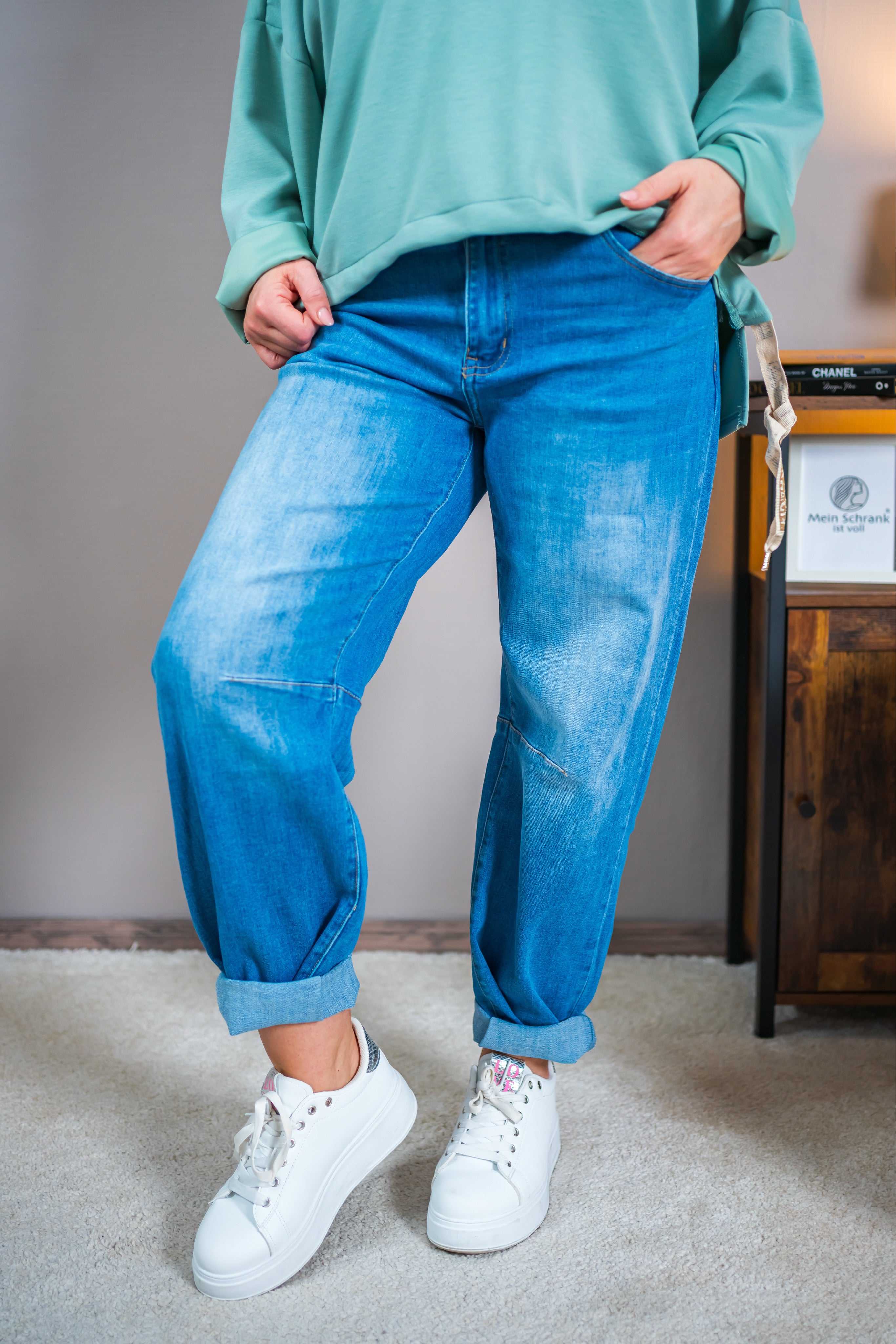 Relaxed Fit Jeans mit leichter Waschung