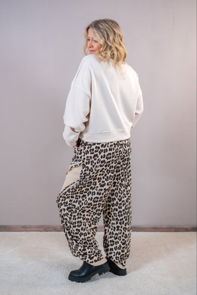 Boxy Oversize Sweatshirt, beige