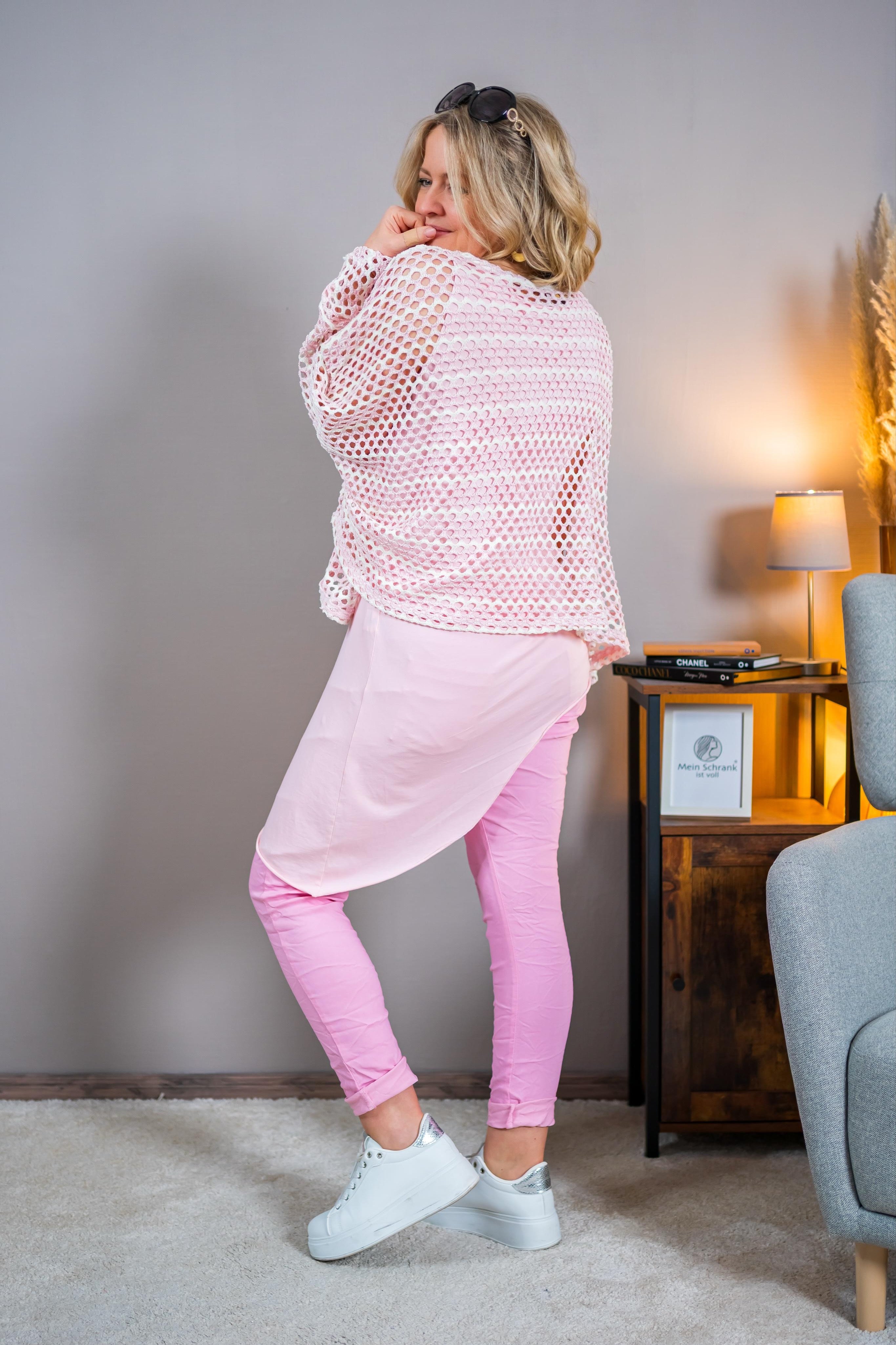 Asymmetrisches Longtop, rosa