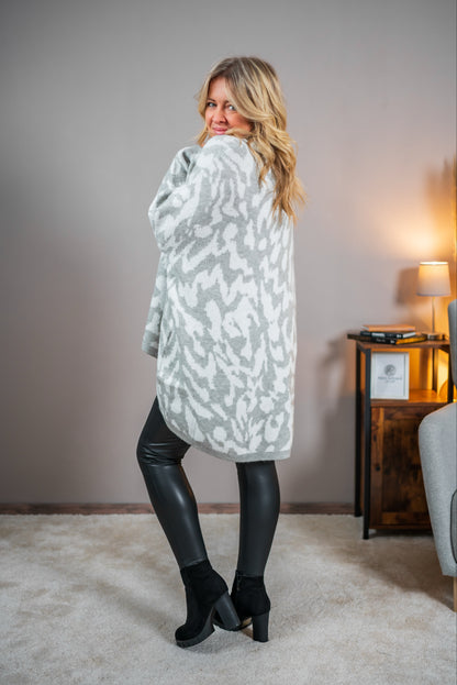 Oversize Strickpullover mit Stehkragen