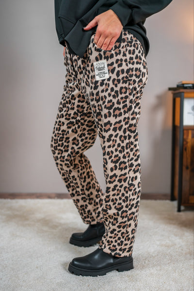 Leopardenprint-Hose mit Stretch