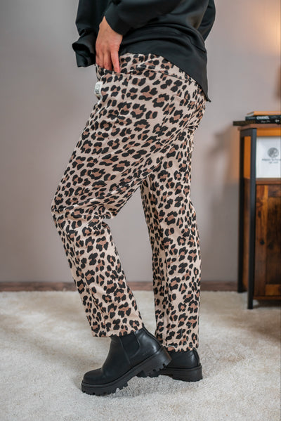 Leopardenprint-Hose mit Stretch