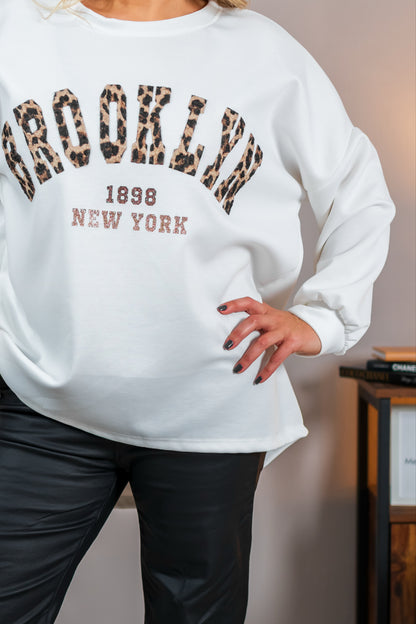 Sweatshirt mit Leo-Print