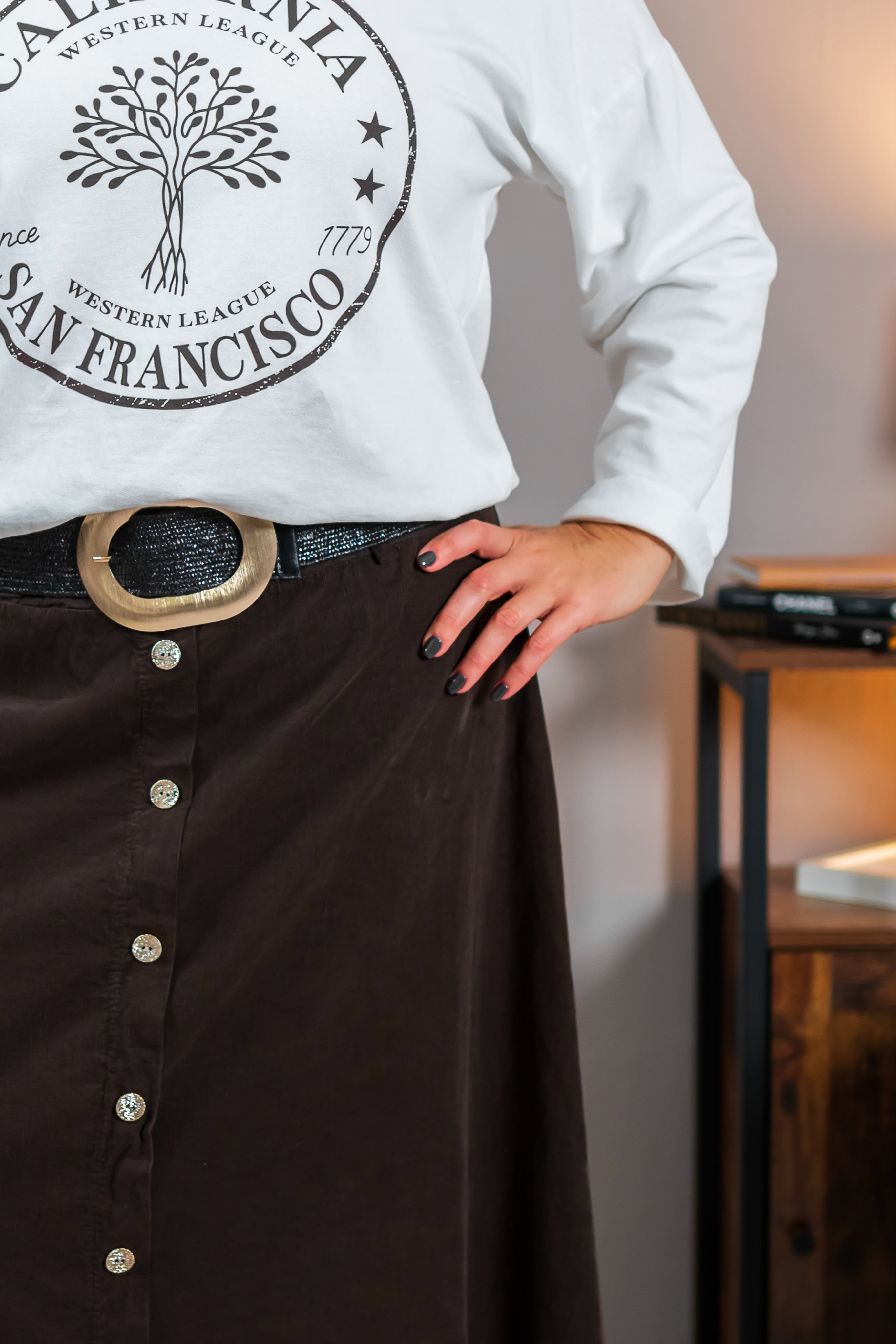 Leichtes Sweatshirt im College-Style mit Print