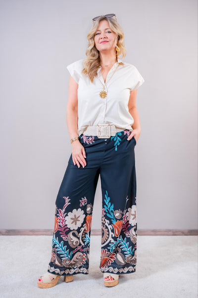 Ärmellose Bluse mit Hemdkragen, beige