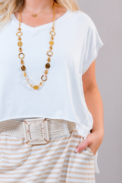 Oversize Shirt mit asymmetrischem Saum, weiß