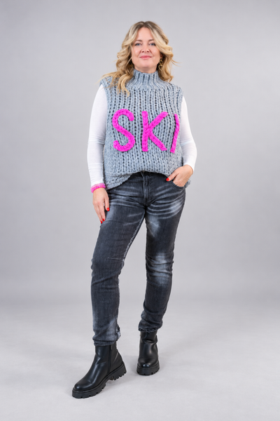 Pullunder "SKI", grau/pink