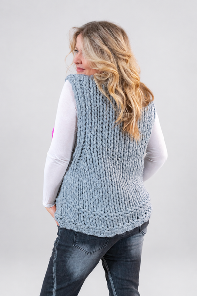 Pullunder "SKI", grau/pink