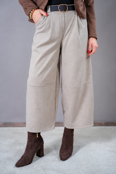 Culotte Wide Leg, beige