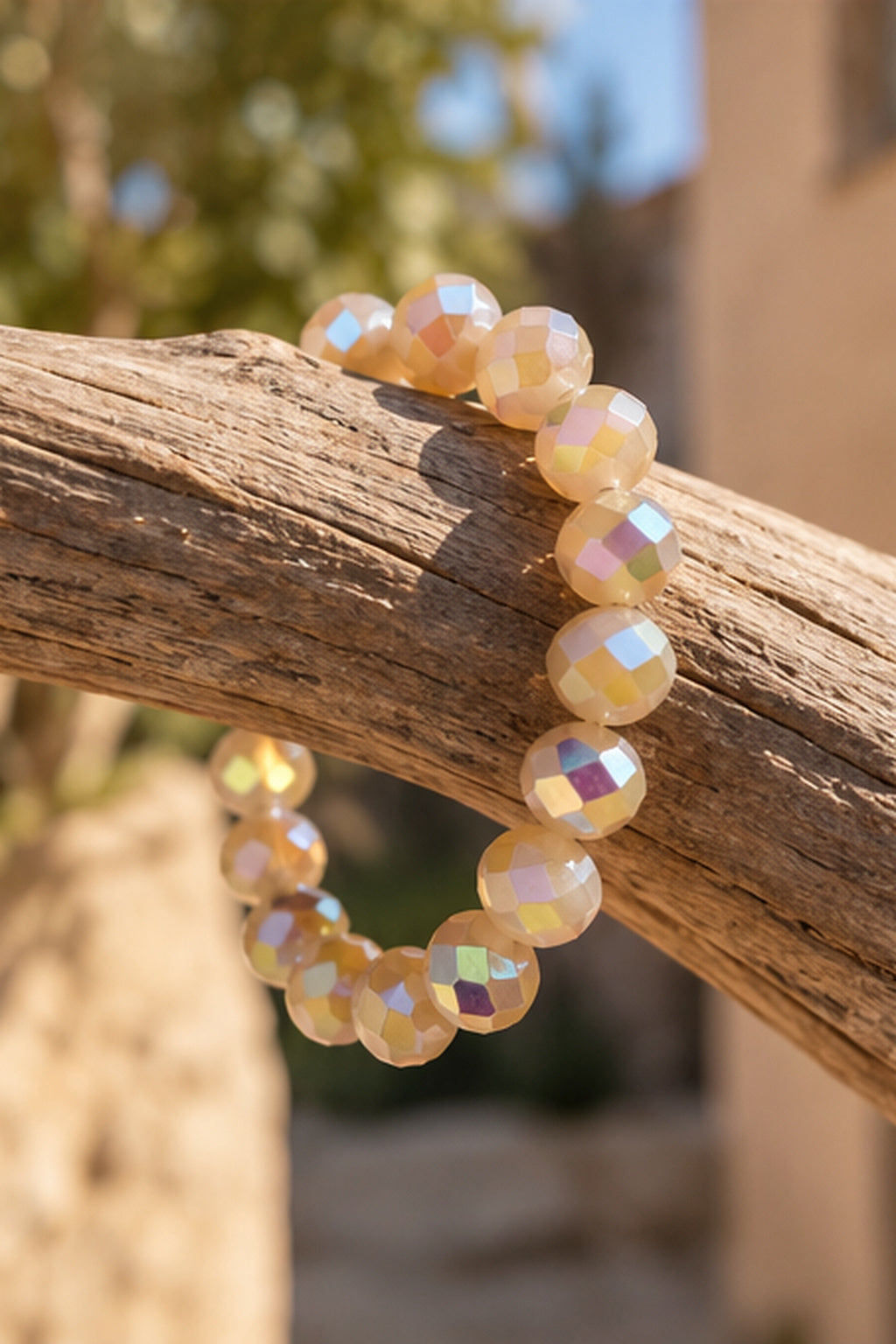 Kristall-Armband, creme/champagner