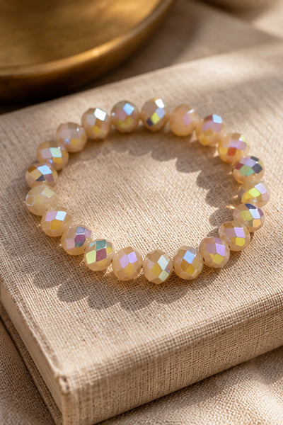 Kristall-Armband, creme/champagner