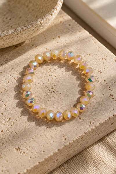 Kristall-Armband, creme/champagner