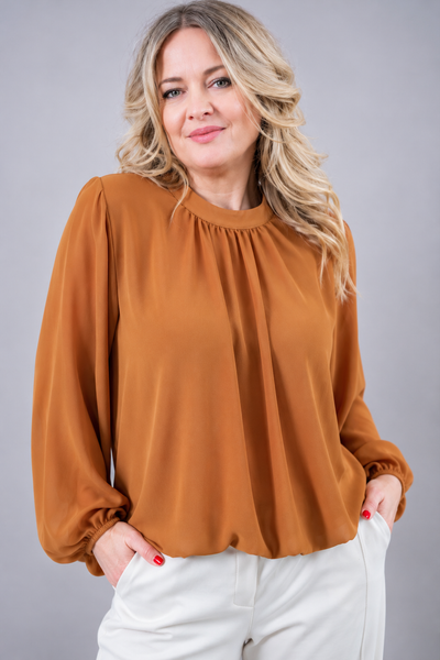 Bluse, rostbraun