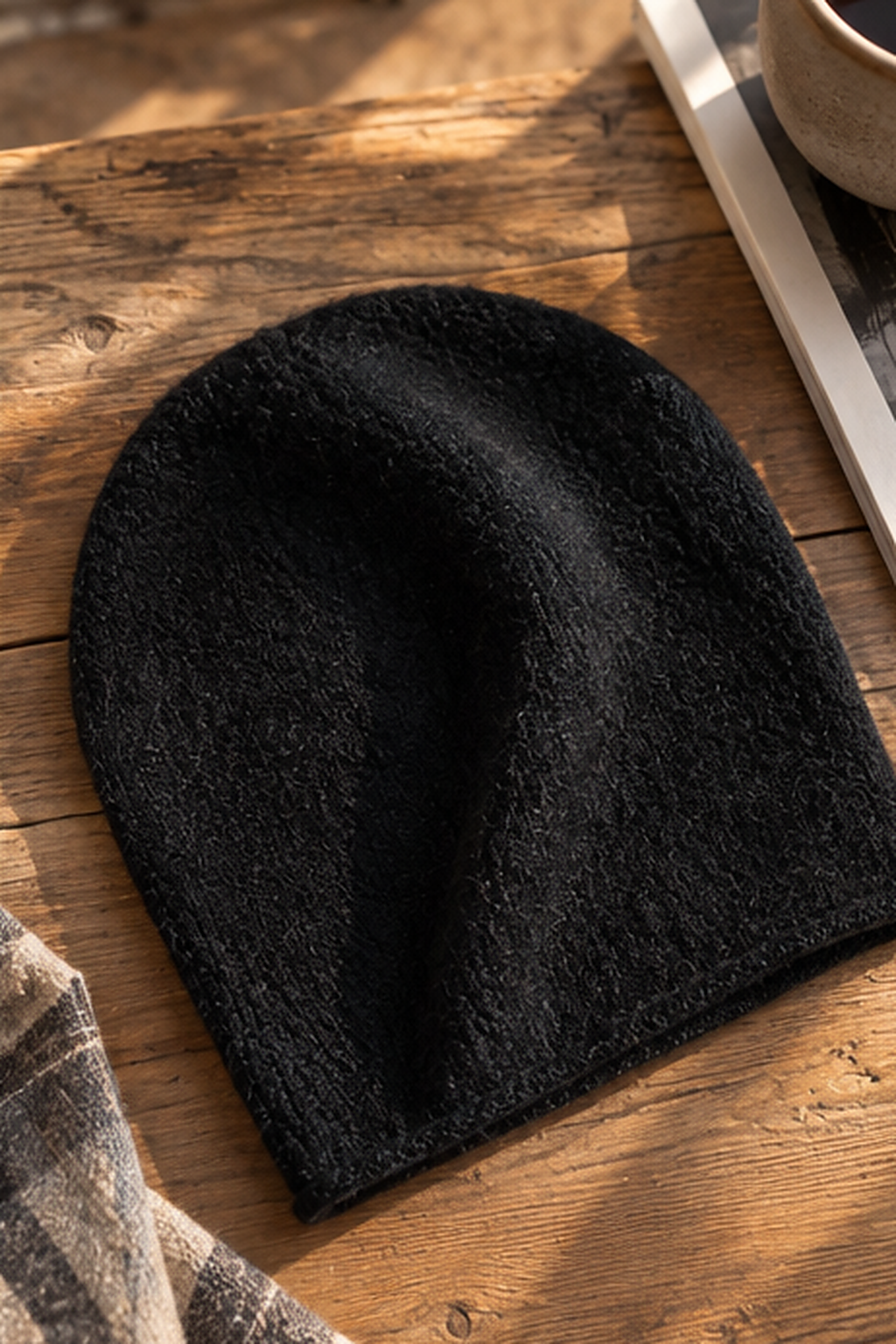 Soft Beanie Mütze Schwarz