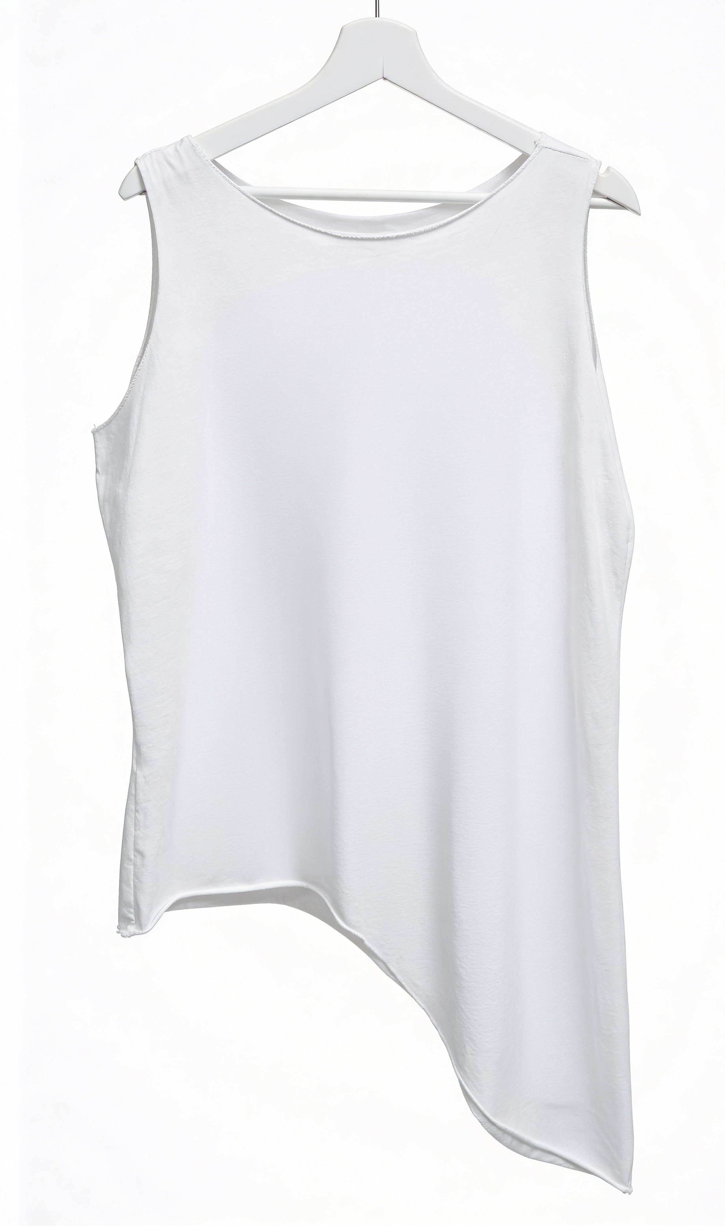 Asymmetrisches Longtop, weiß